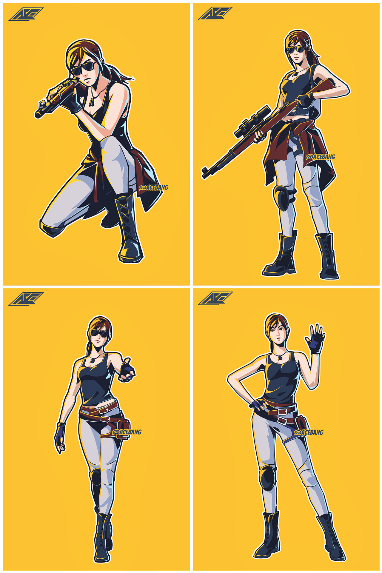 PUBG游戏腾讯和平精英吃鸡插画 美术宣传海报壁纸（图ZMzczOTY4NzQ0） - 商业插画 - 站酷设计师AceBang原创素材 - 站酷ZCOOL