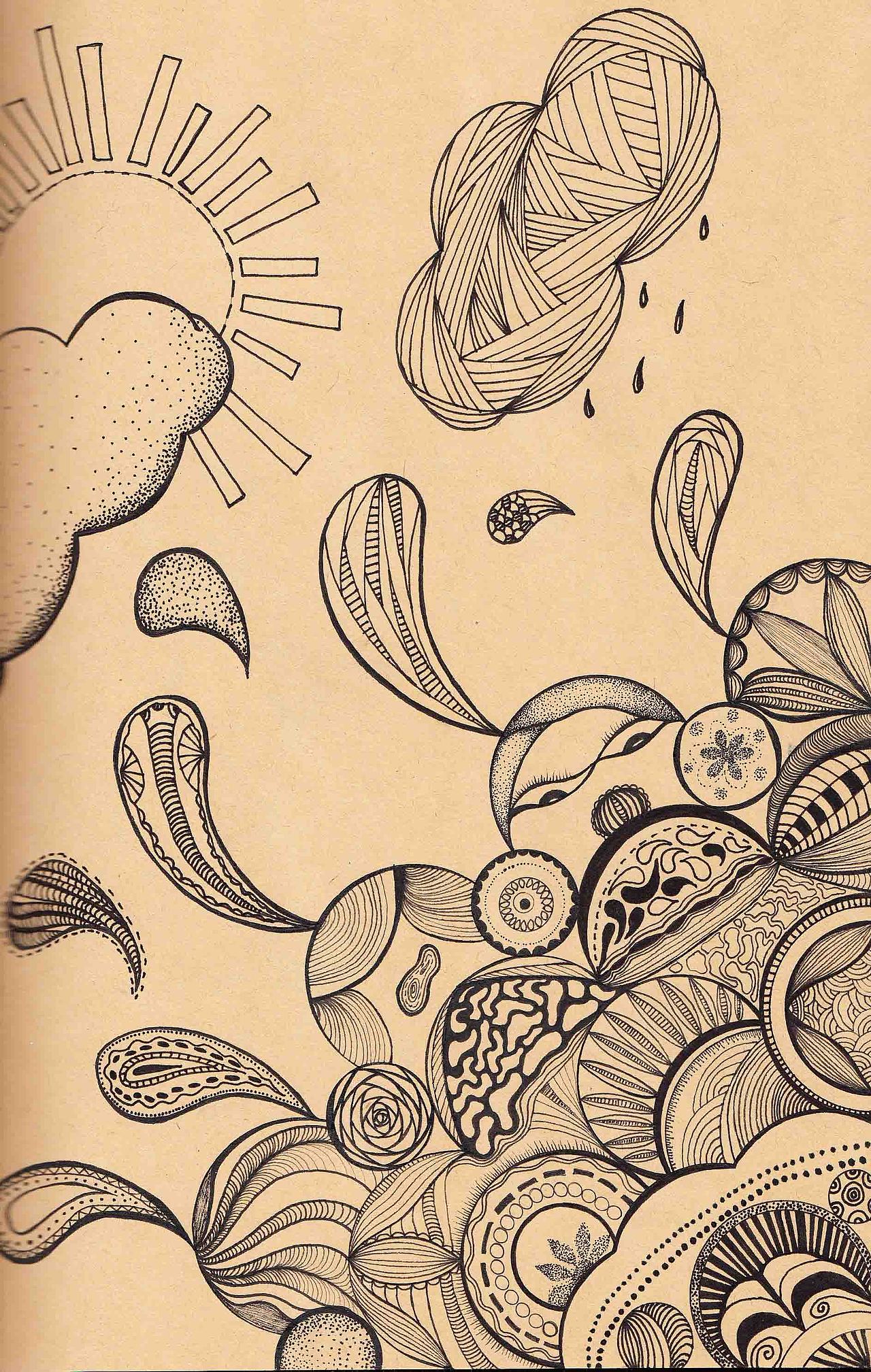 这是新整理出来的作品,2013年在牛皮纸上画的一些涂鸦日记,记录了一些