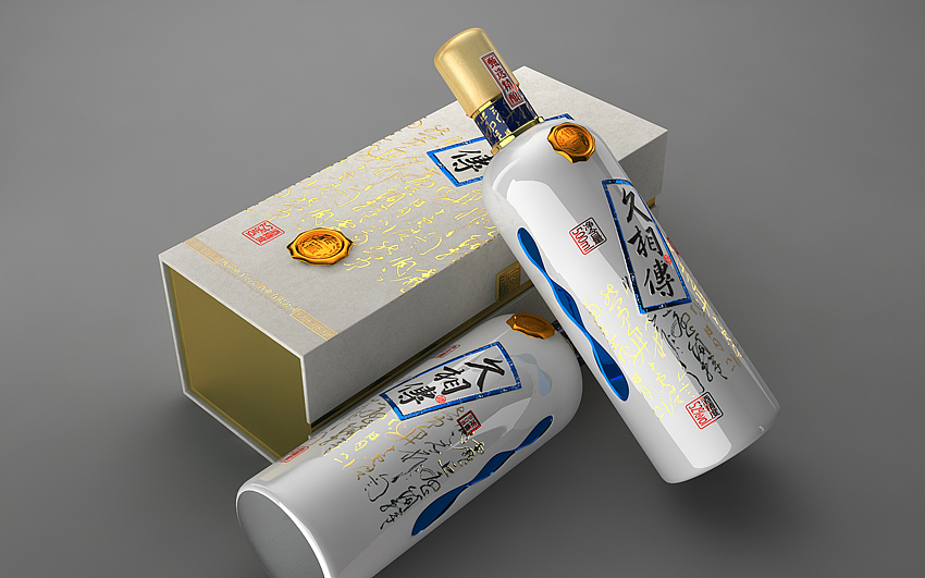 久相传白酒包装设计（图ZNjkwMjA1ODA=） - 包装 - 站酷设计师226123807原创素材 - 站酷ZCOOL
