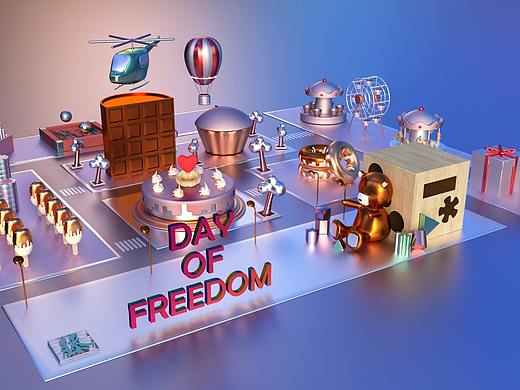 临摹儿童节 终于补上啦（个人主页-ZNDU1NTQ1MTY=） - 场景 - 站酷设计师龔藤藤原创素材 - 站酷ZCOOL