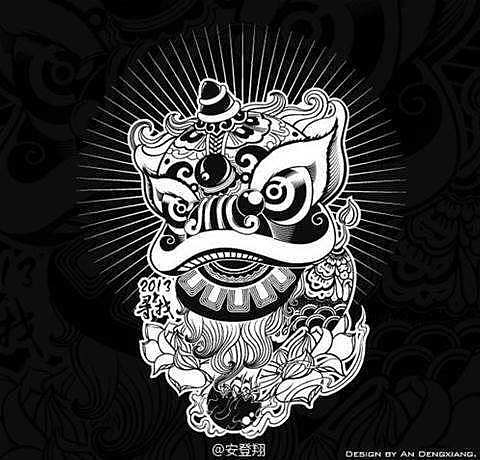 醒狮（图ZMTIxMjI2Nzg0） - 艺术插画 - 站酷设计师吴伟强原创素材 - 站酷ZCOOL