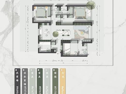色彩搭配，彩平图（个人主页-ZNjQ5NzQyNjQ=） - 家装设计 - 站酷设计师李景煜原创素材 - 站酷ZCOOL