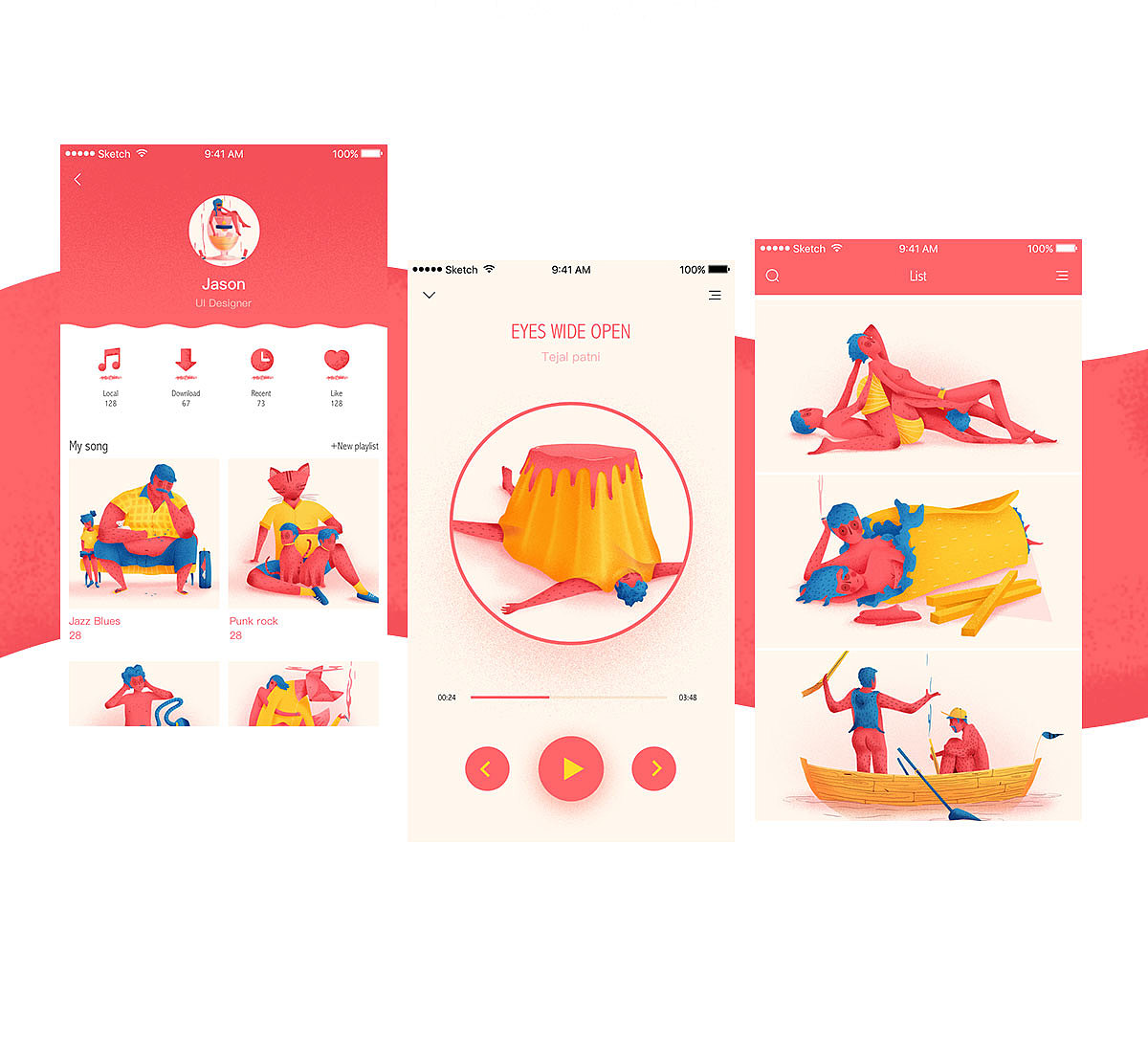 GUI 配色练习（图ZNzA1MDU4ODQ=） - APP界面 - 站酷设计师半罐西瓜原创素材 - 站酷ZCOOL