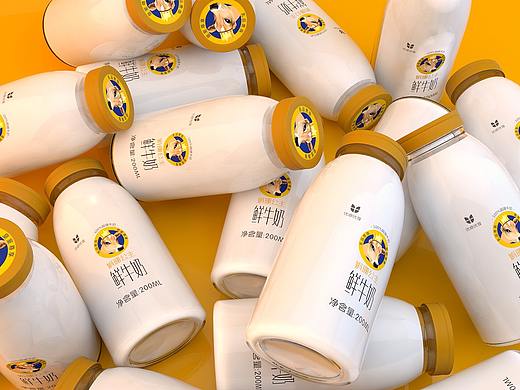 “娟珊公主”鲜牛奶产品及包装设计