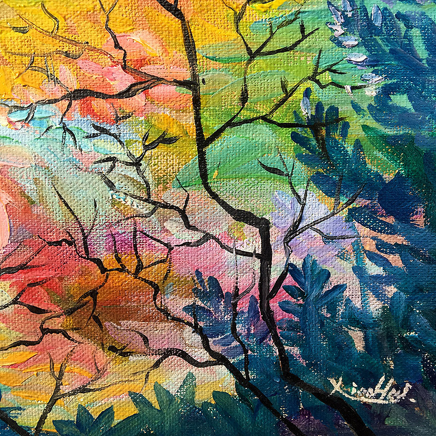 《彩色的梦》原创布面油画（图ZNzI5MTk1OTI=） - 绘画 - 站酷设计师MIMIMOO米店原创素材 - 站酷ZCOOL
