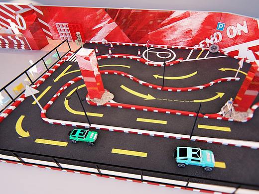 拉力赛商场赛道空间设计