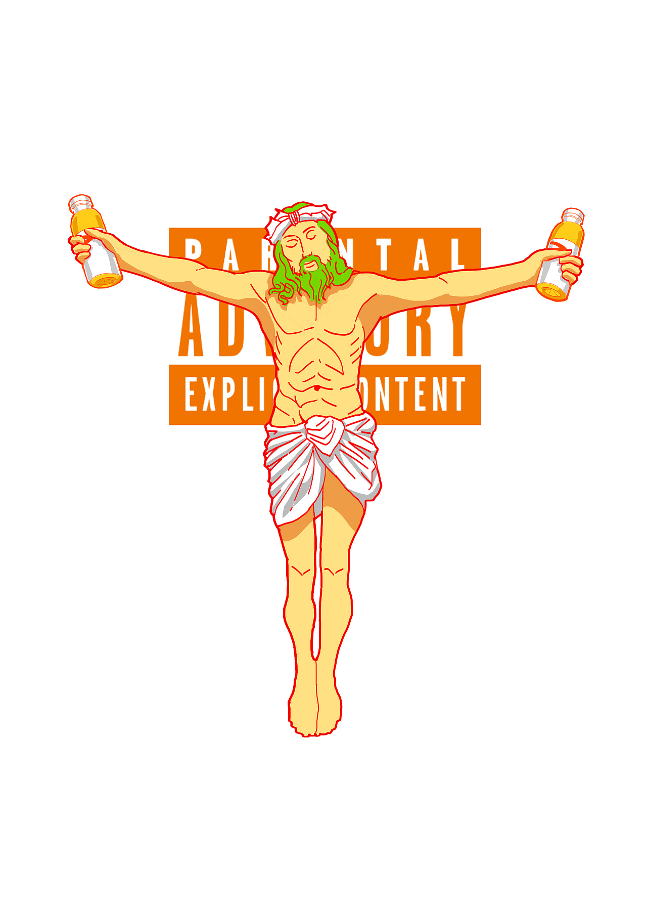 【中国有嘻哈】农夫山泉维他命水图案|插画|商业插画|疯脸loonyface