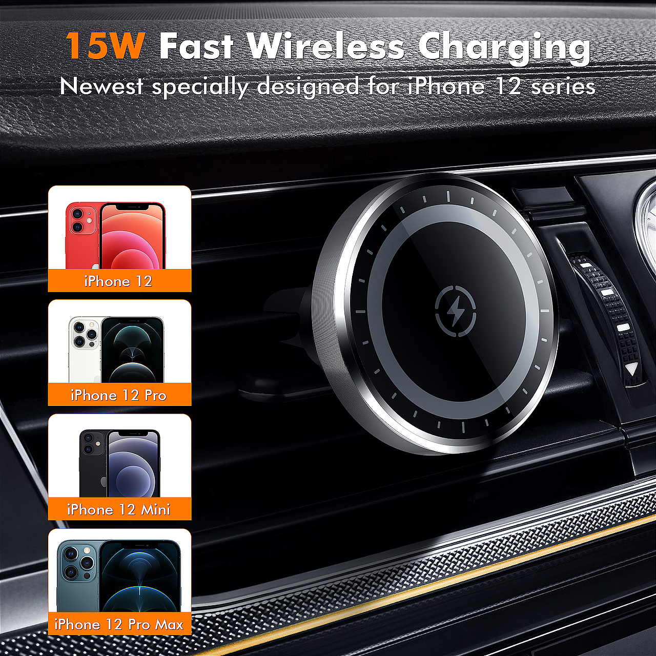 亚马逊主图设计+亚马逊A+设计 车载无线充（图ZMjQzMzIxMDQ0） - 产品摄影 - 站酷设计师聚豪传媒原创素材 - 站酷ZCOOL