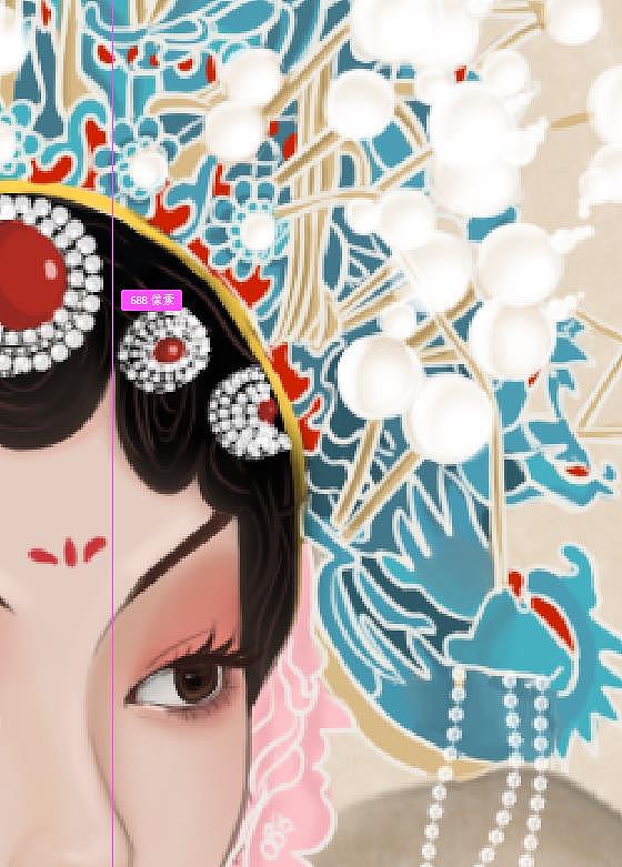 手搓一个戏曲美女（图ZMzgyNTI1NDg0） - 艺术插画 - 站酷设计师爱画画的笔绒绒原创素材 - 站酷ZCOOL