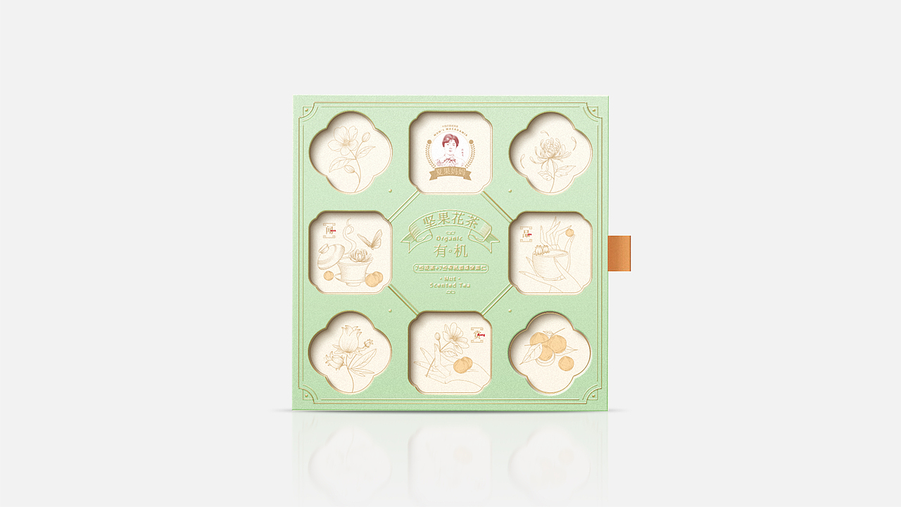 夏果妈妈有机坚果花茶包装设计