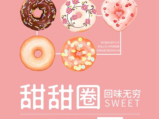 甜甜圈灯箱设计 汽车户外广告设计