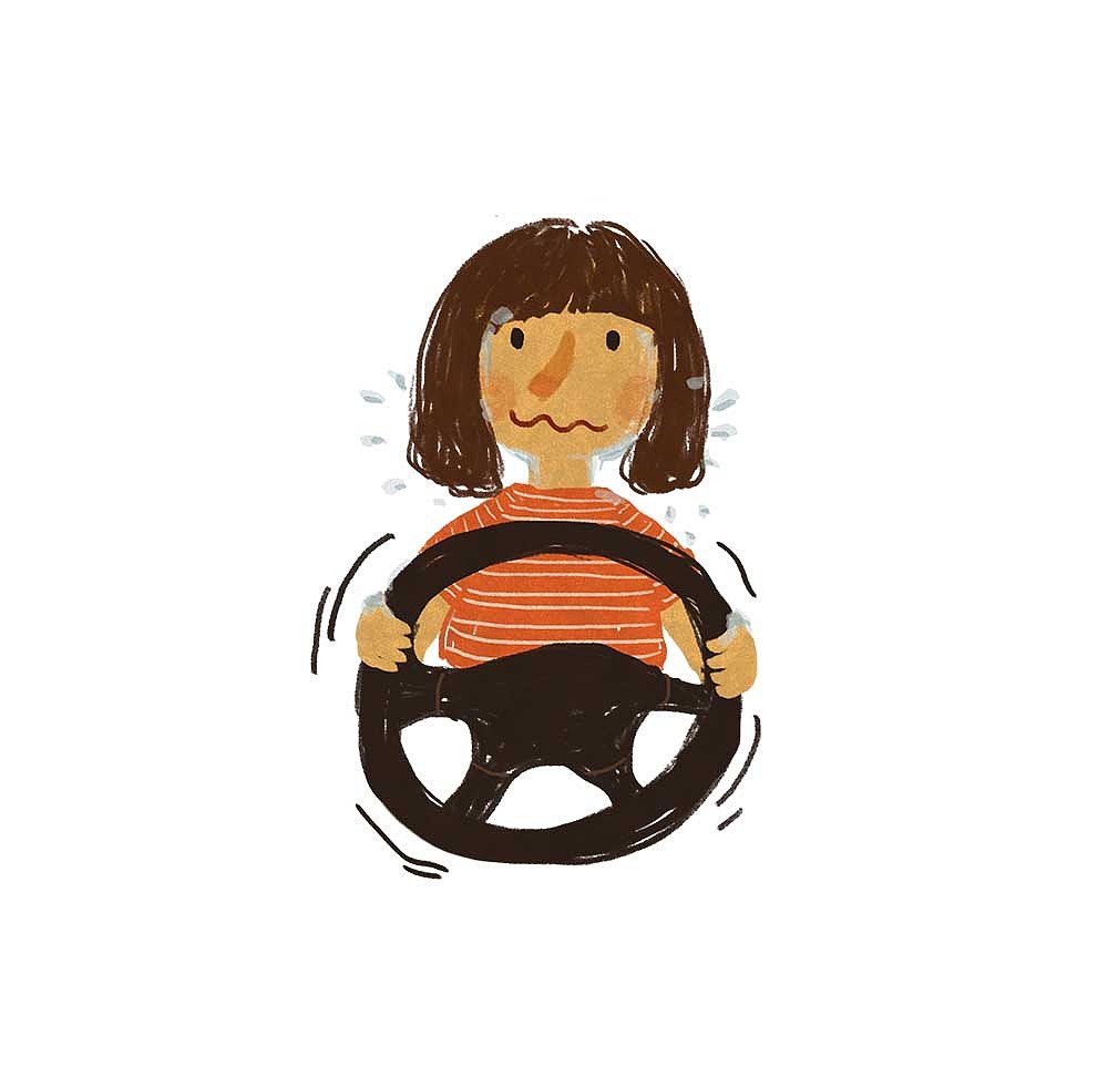 学车的第一天，你想不到。（图ZMTE0MzAwMjM2） - 商业插画 - 站酷设计师绿色的熊挂了原创素材 - 站酷ZCOOL