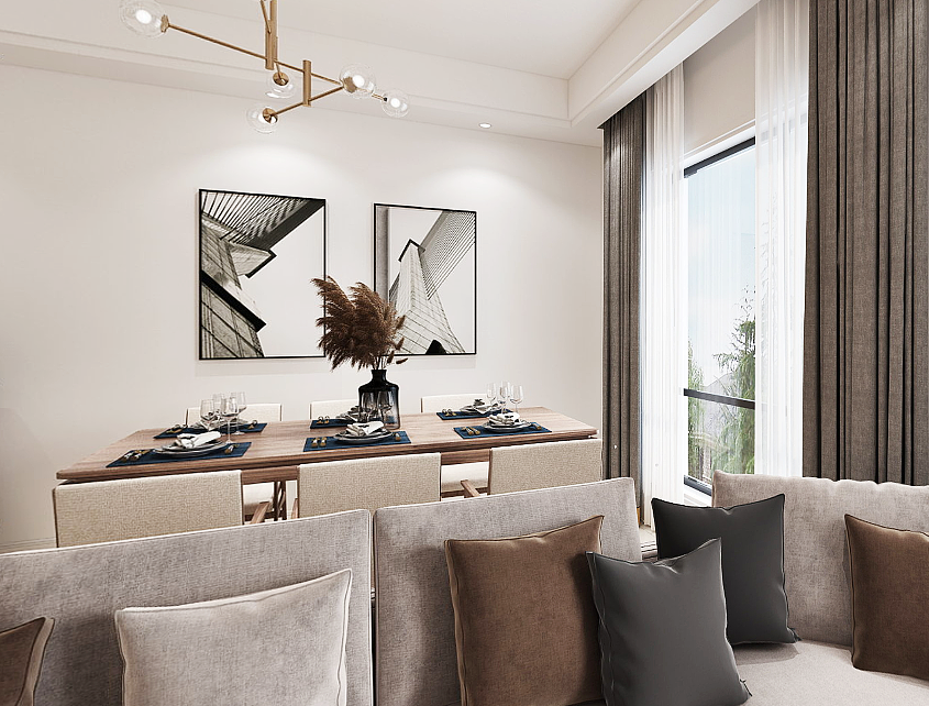 康桥融府163平现代风格装修设计效果图（图ZMjMxNDYzODQ0） - 家装设计 - 站酷设计师美的家装饰公司原创素材 - 站酷ZCOOL