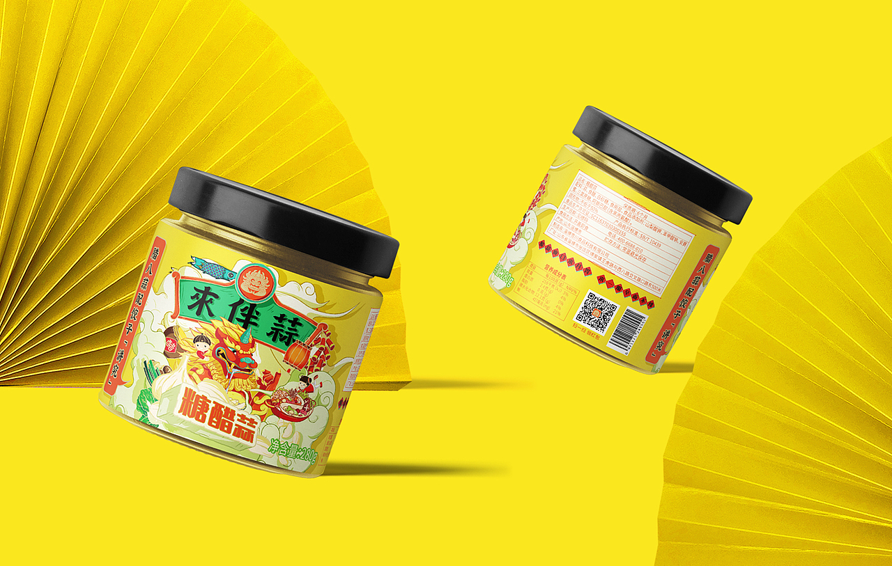 来伴蒜国潮风包装设计（图ZMjM4OTIwNzI4） - 包装 - 站酷设计师朝鹿文化品牌设计原创素材 - 站酷ZCOOL