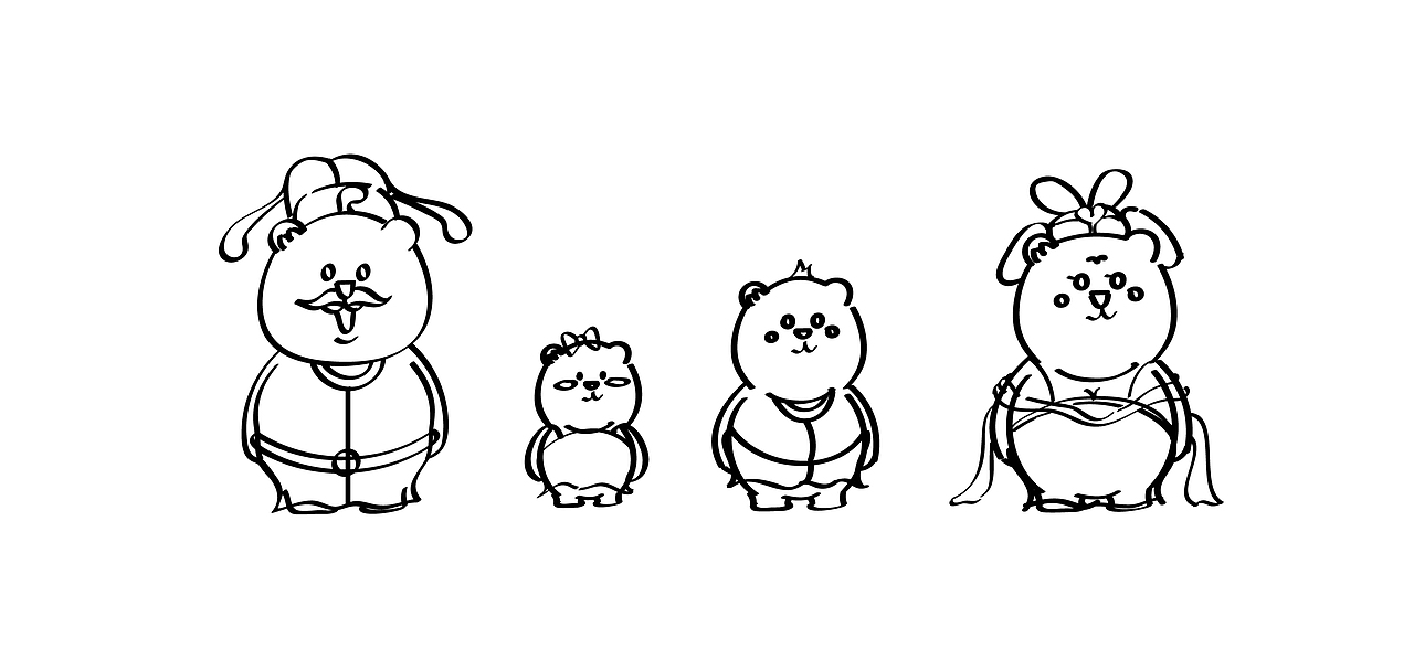 我沒時間了，只畫了草圖，太忙了！有緣江湖見（圖ZMTkwNDI1MzAw） - IP形象 - 站酷設(shè)計師月餅和我原創(chuàng)素材 - 站酷ZCOOL