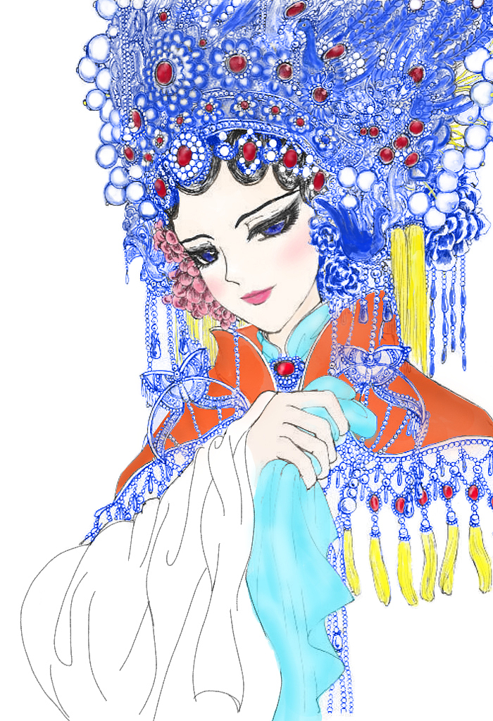 国风插画（图ZMTMwNDkxNDAw） - 创作习作 - 站酷设计师明日又隔天涯原创素材 - 站酷ZCOOL