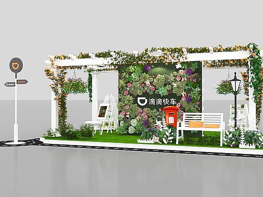 快闪设计，展会展厅活动舞美美陈3d效果图设计