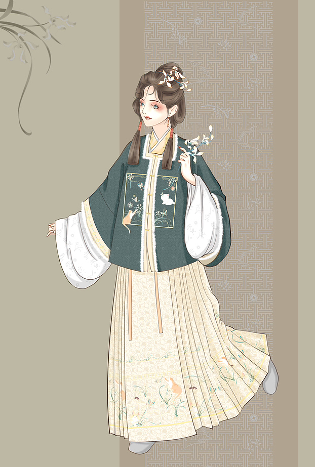 待出一明制汉服稿（图ZMzQ4OTA4Mjk2） - 传统/民族服饰 - 站酷设计师梦倾汉服原创素材 - 站酷ZCOOL