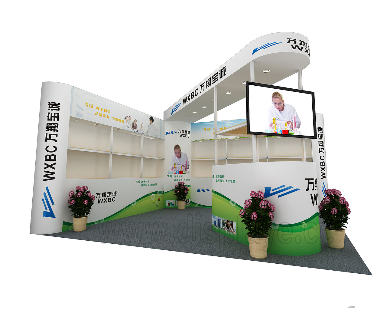 标准展位布置设计-便携式百变摊位