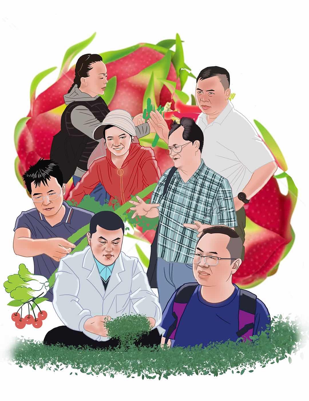 第七个中国扶贫日插画