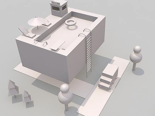 C4D場(chǎng)景小插畫(huà)--白模（個(gè)人主頁(yè)-ZMzg4NTU1ODg=） - 其他UI - 站酷設(shè)計(jì)師金狐貍兒原創(chuàng)素材 - 站酷ZCOOL