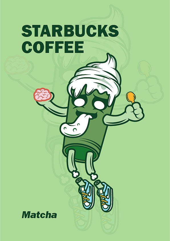 星巴克饮品创意插画