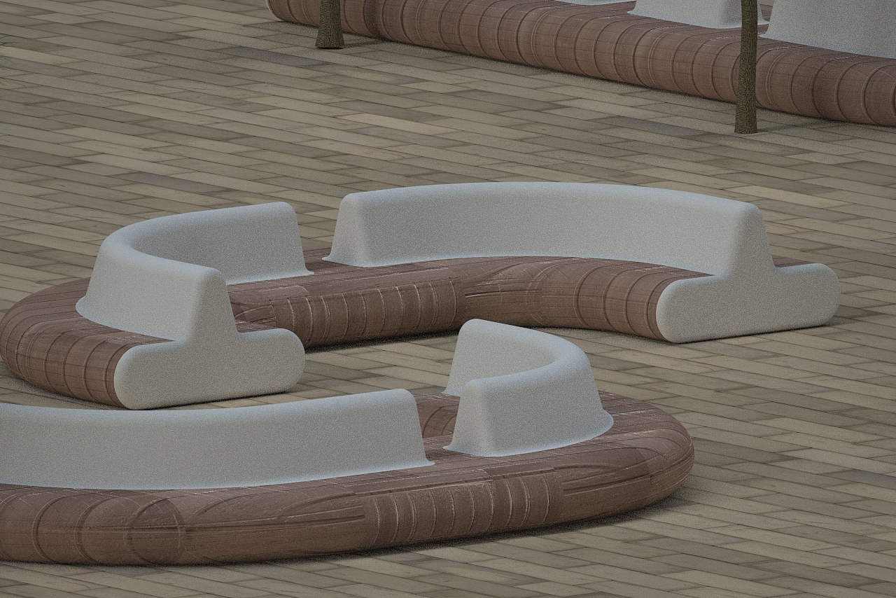 具有雕塑美感的公共座椅（图ZMjYwMTU2ODIw） - 生活用品 - 站酷设计师阿豆阿原创素材 - 站酷ZCOOL