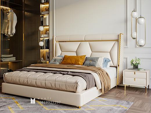 轻奢卧室（个人主页-ZNDgyMzgzNDg=） - 家装设计 - 站酷设计师WANAW原创素材 - 站酷ZCOOL