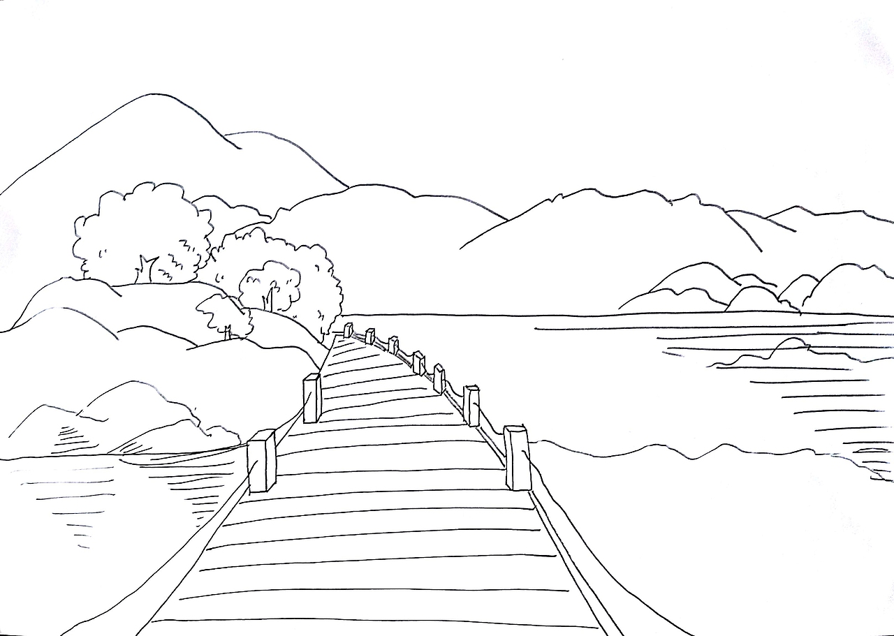 梅花山风景速写