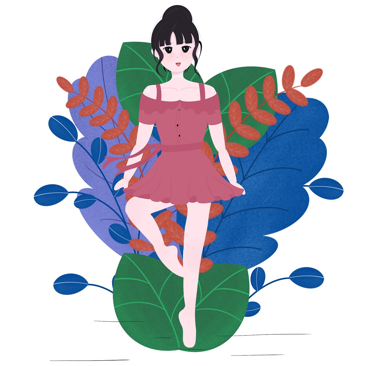 零基础自学插画5个月,画成什么鬼样?