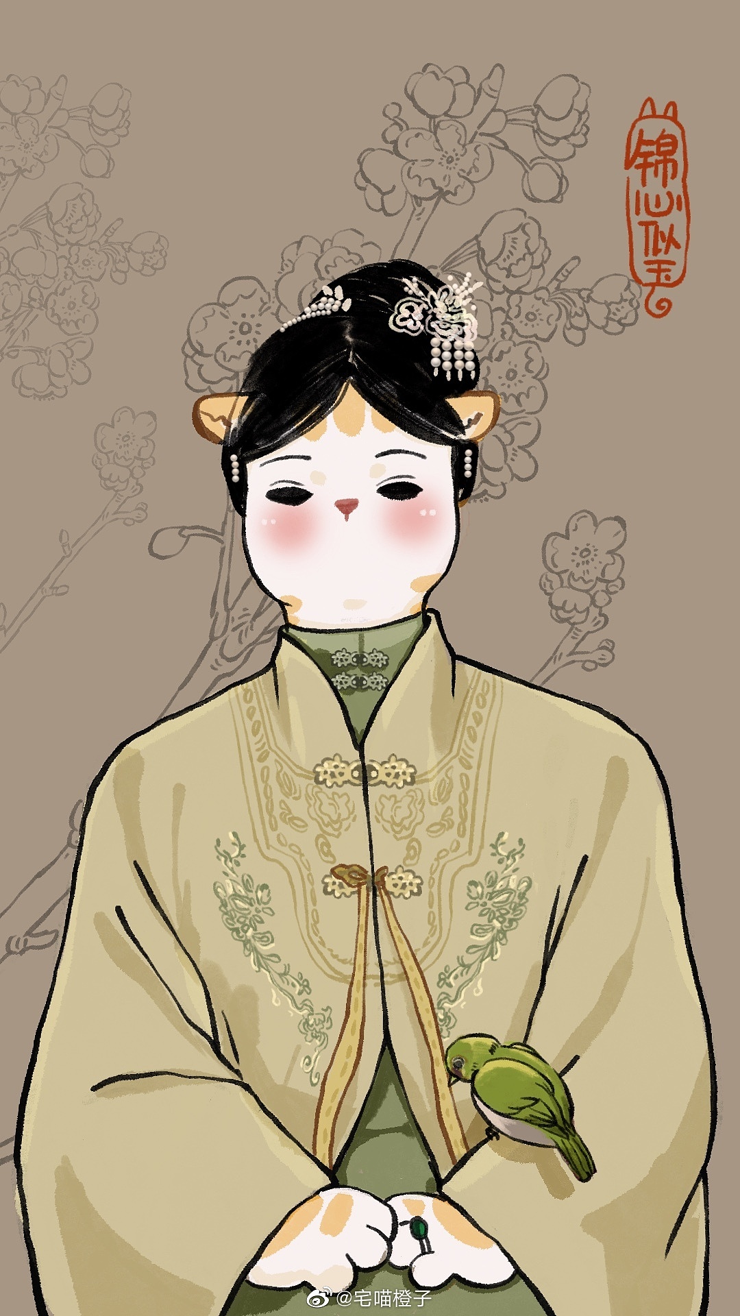 追劇畫壁紙（圖ZMjQ1NTYzNDQ0） - 創(chuàng)作習作 - 站酷設計師宅喵橙子原創(chuàng)素材 - 站酷ZCOOL