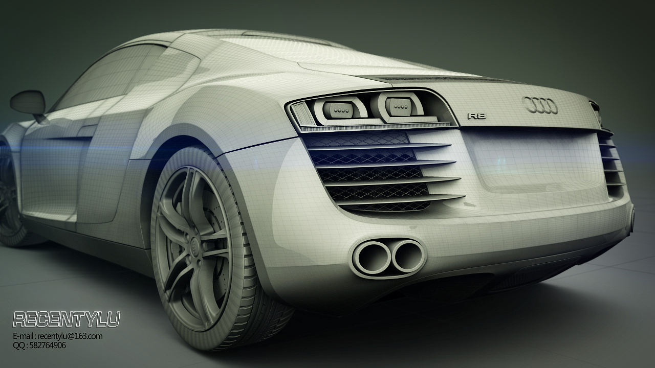 Audi R8 建模（图ZODIzMzU5Mg==） - 动画/影视 - 站酷设计师recentylu原创素材 - 站酷ZCOOL