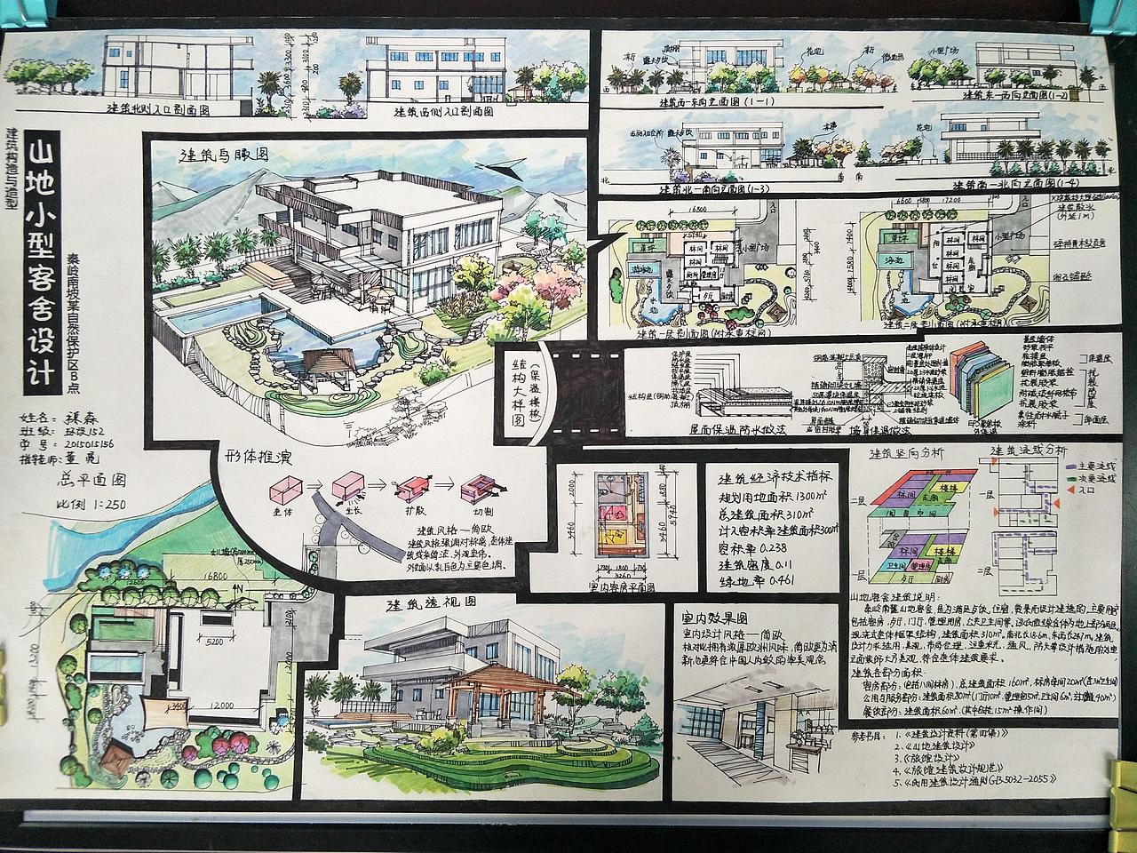 建筑构造与造型（A2图纸手绘）（图ZMTQ1ODkwMDg4） - 建筑设计 - 站酷设计师穆森0214原创素材 - 站酷ZCOOL