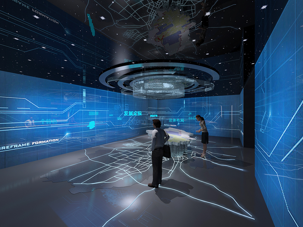 科技感多媒体展厅（图ZMjE2NTg2MzY0） - 展陈设计 - 站酷设计师TOUCH拓设空间原创素材 - 站酷ZCOOL