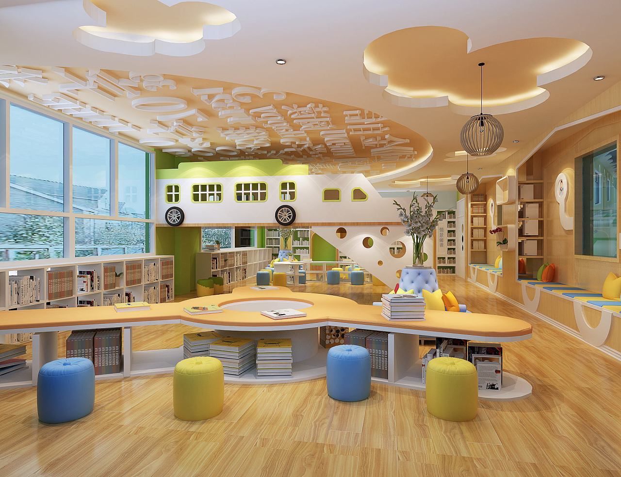 幼儿园工装合集|空间|家装设计|张美丽效果图 - 原创作品 - 站酷 (ZCOOL)