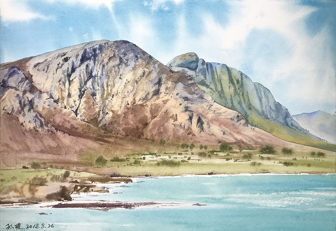 山與海（圖ZMjQ2NDAzMDA4） - 繪畫 - 站酷設(shè)計(jì)師克里克特壽原創(chuàng)素材 - 站酷ZCOOL