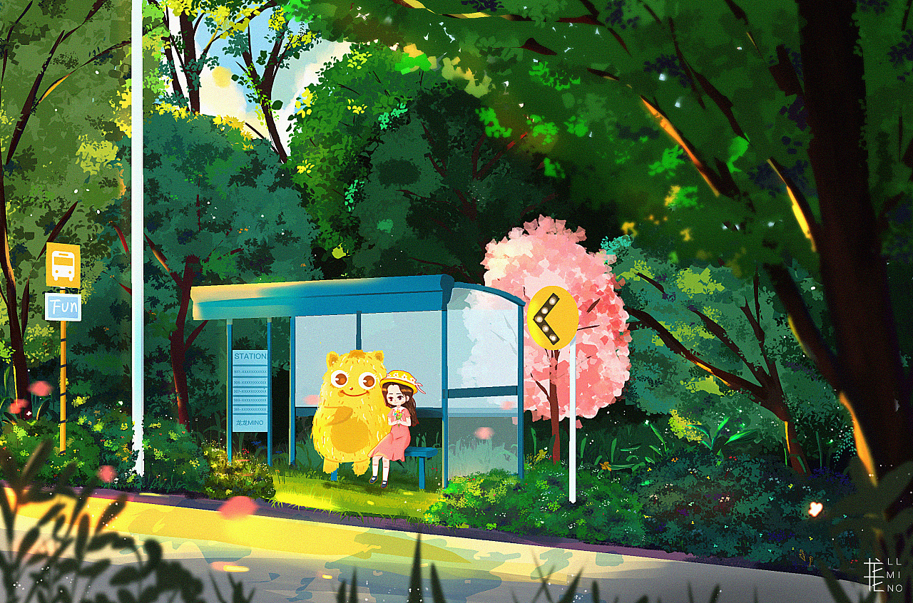 ipad插画夏日的阳光