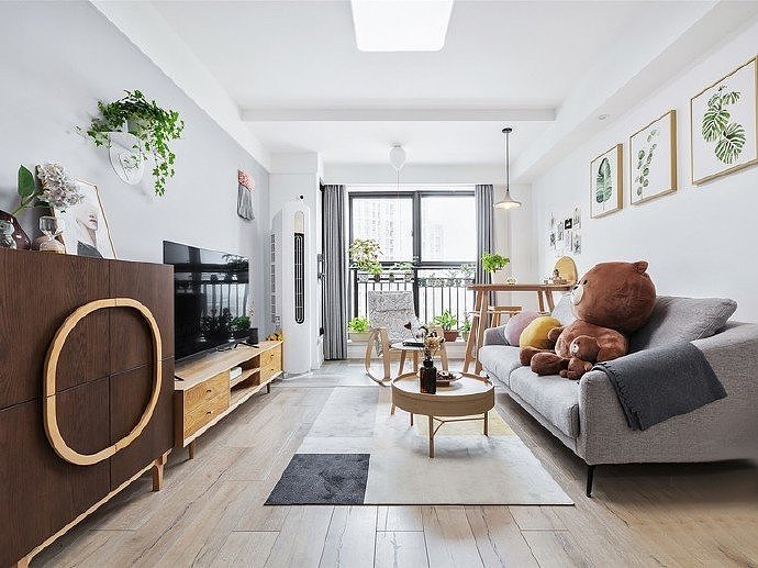 80㎡清新北欧风格的住宅空间.