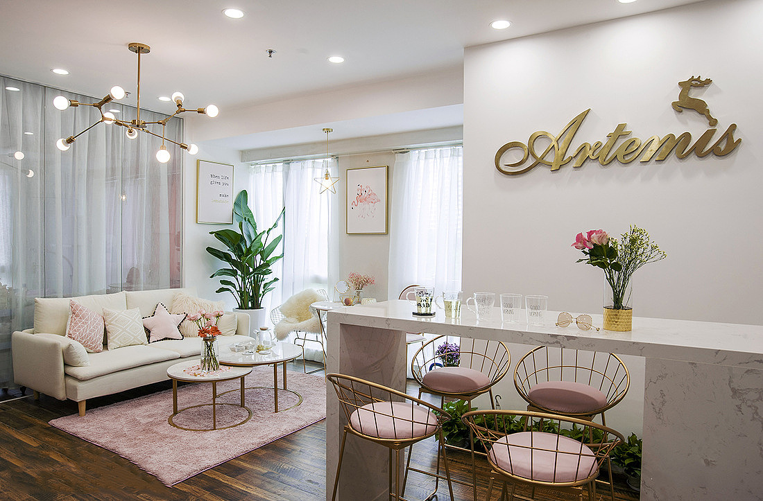 山东淄博 网红美容院装修装饰设计公司