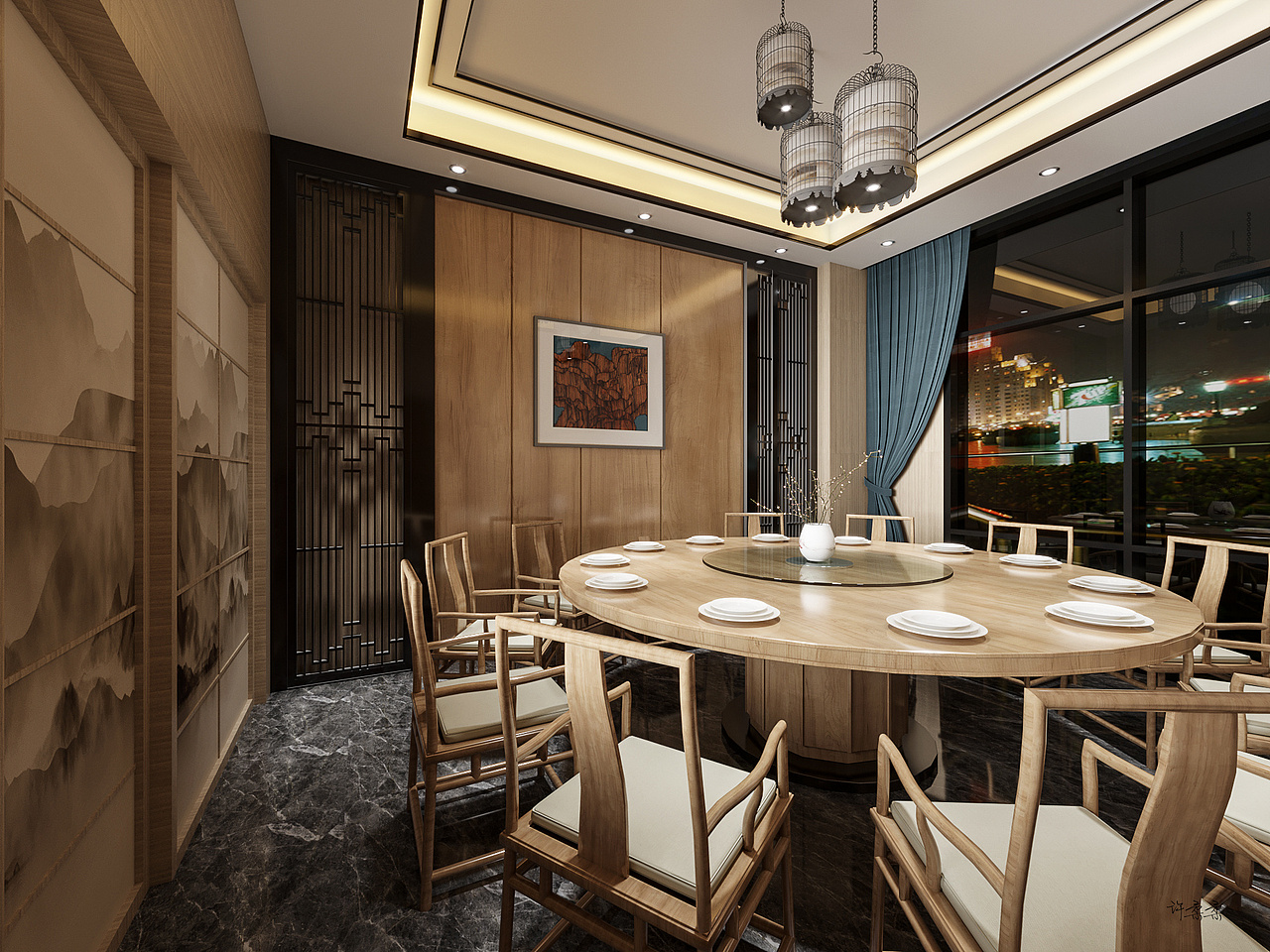 新中式餐饮店（图ZMjcwNTkxNzk2） - 酒店餐饮设计 - 站酷设计师星夜柔柔原创素材 - 站酷ZCOOL