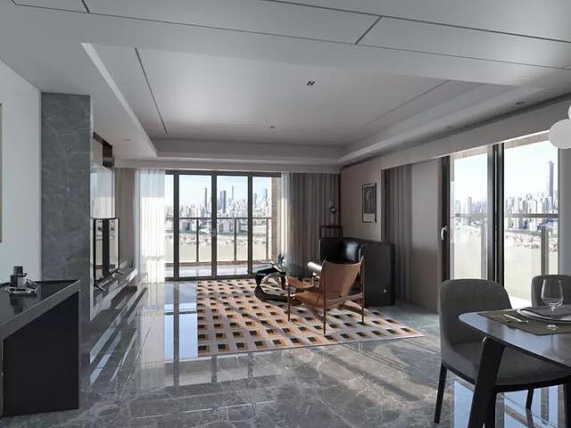 半围合的高靠背沙发造型轻奢复古,动感的大流线构成了舒适的座席.