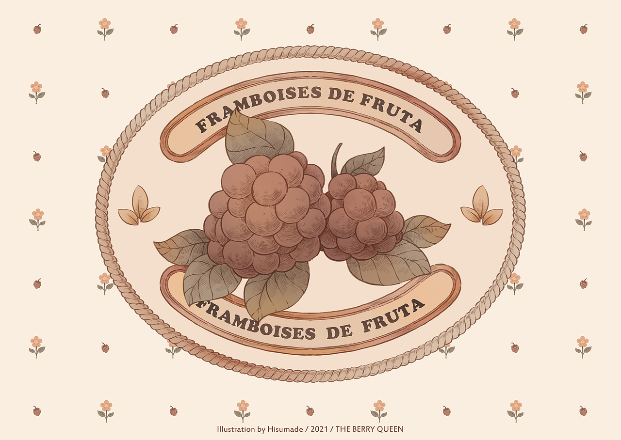【THE BERRY QUEEN / 梅子皇后】复古印花插画