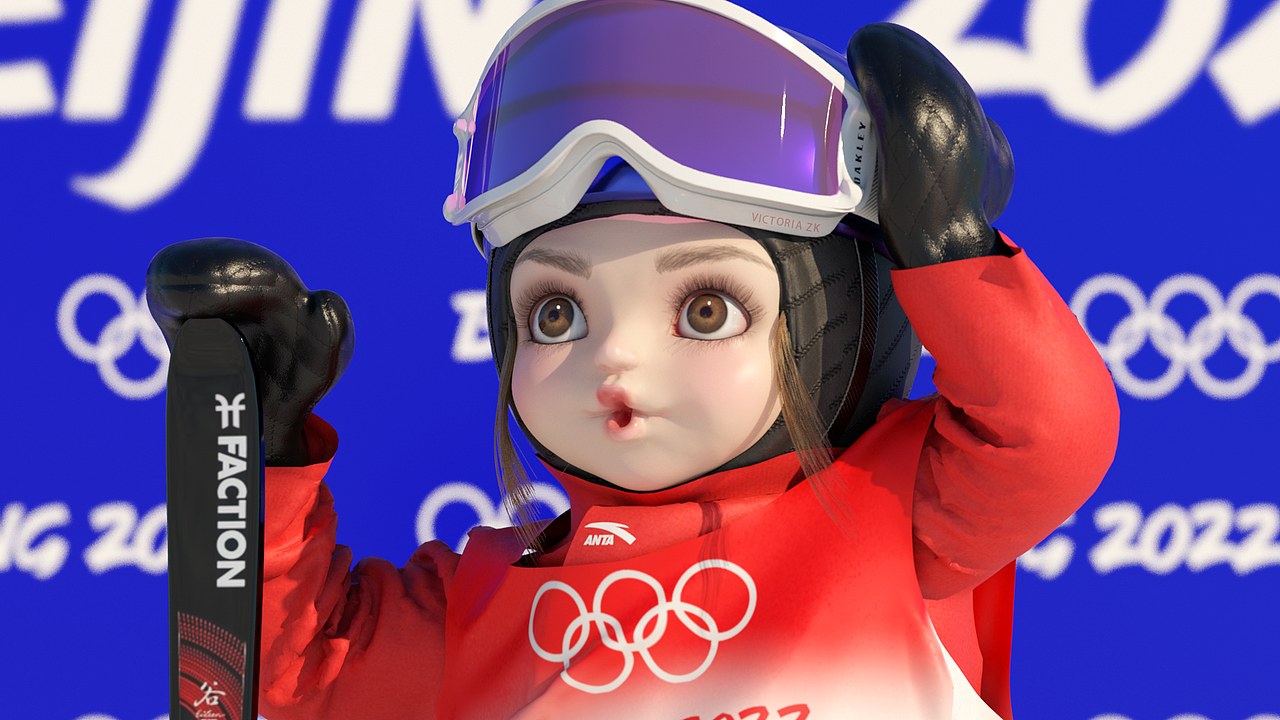 3D设计 | "谷"灵精怪谷爱凌 | 2022冬奧會（图ZMjkwNjk1NDQw） - 人物/生物 - 站酷设计师VictoriaSuen原创素材 - 站酷ZCOOL