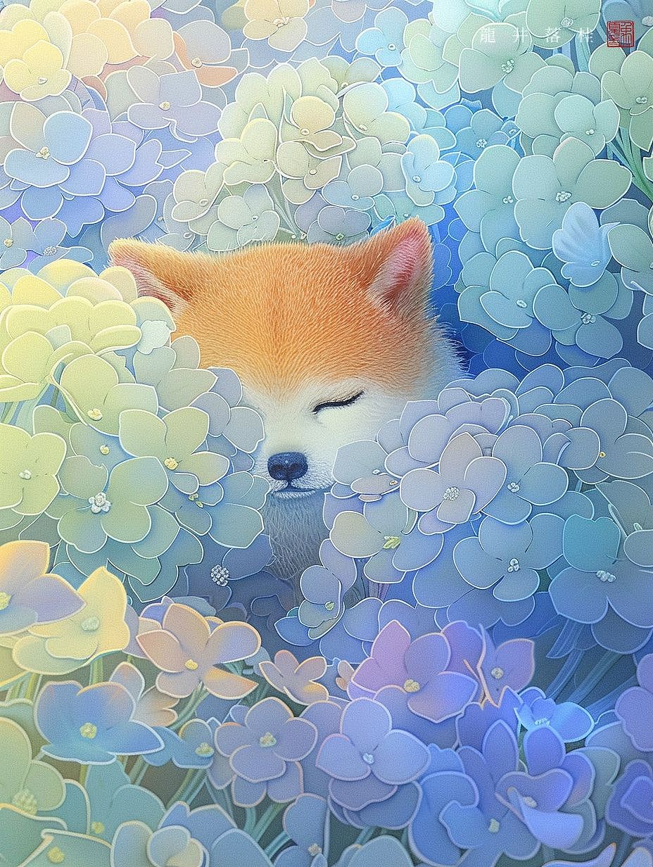 治愈插画 | 春风里