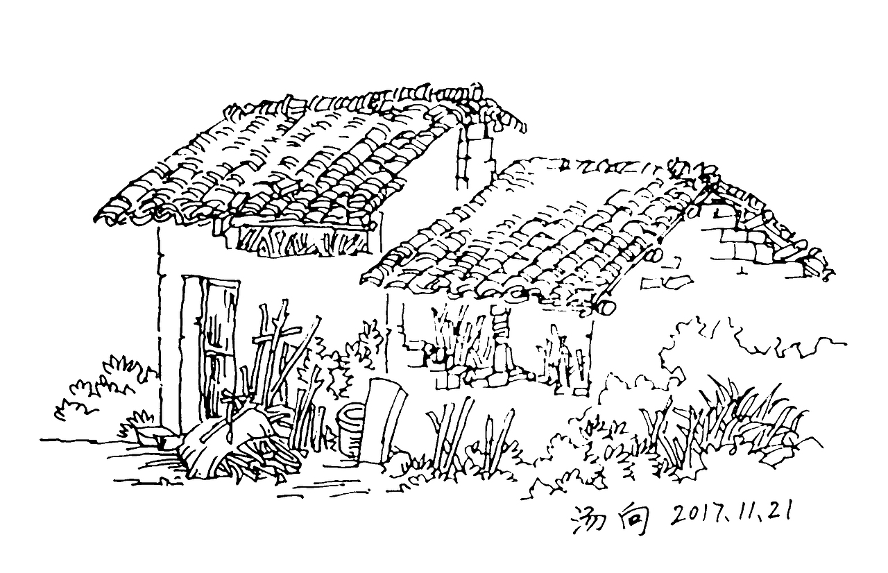 80幅清新田园风钢笔画小品，快收藏起来吧！（图ZMTEwNTYxMzk2） - 绘画 - 站酷设计师汤向钢笔画原创素材 - 站酷ZCOOL