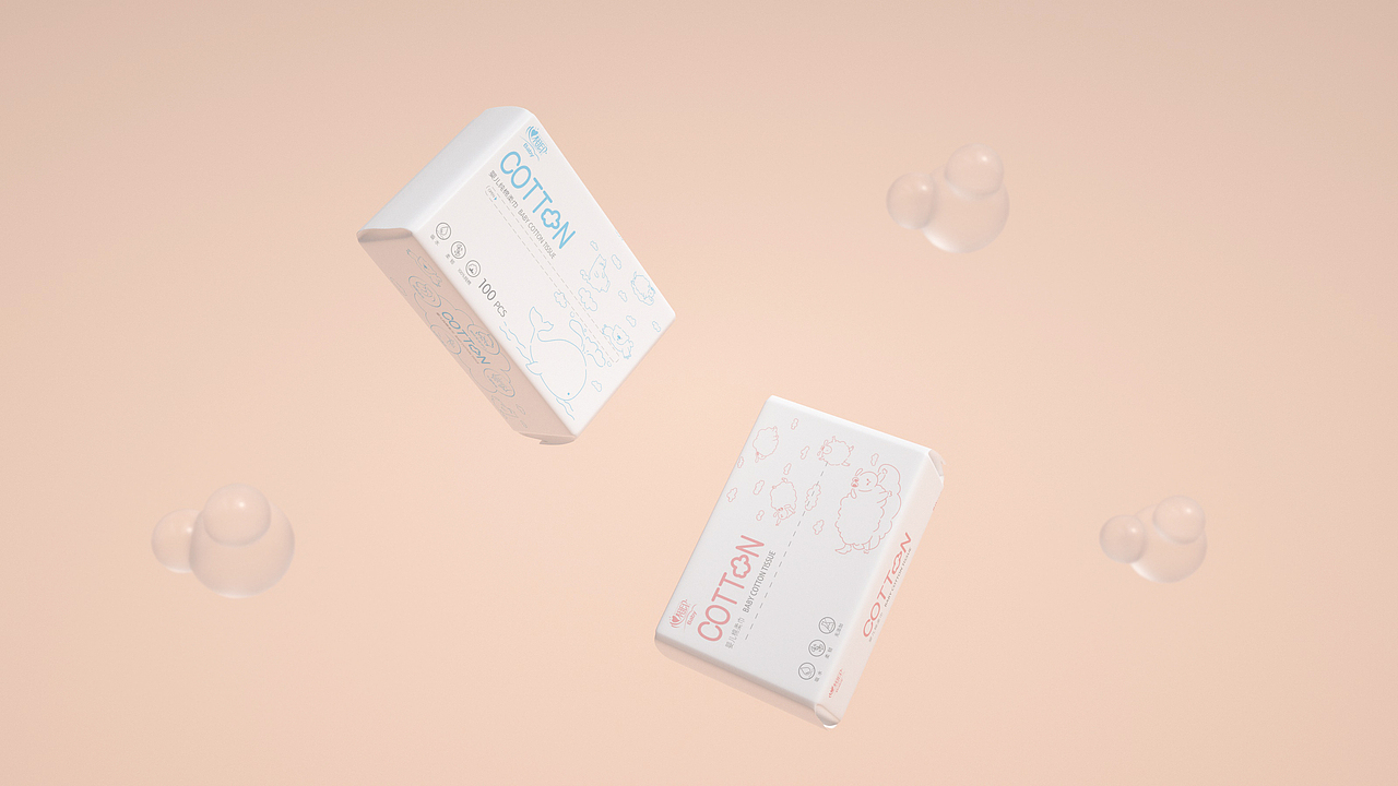 心相印婴儿棉柔巾棉柔巾包装设计（图ZMTgxMDI0MDcy） - 生活用品 - 站酷设计师山有棱角原创素材 - 站酷ZCOOL