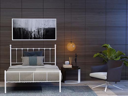 现代简约铁艺床（个人主页-ZMjY2NzEwOTY=） - 场景 - 站酷设计师qianye200原创素材 - 站酷ZCOOL