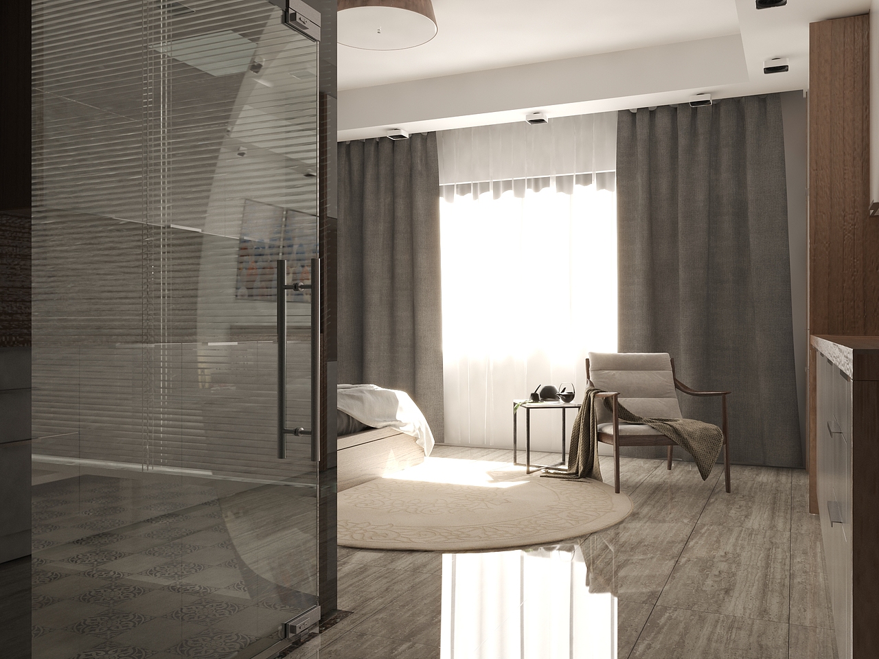 北欧风简约酒单大床房