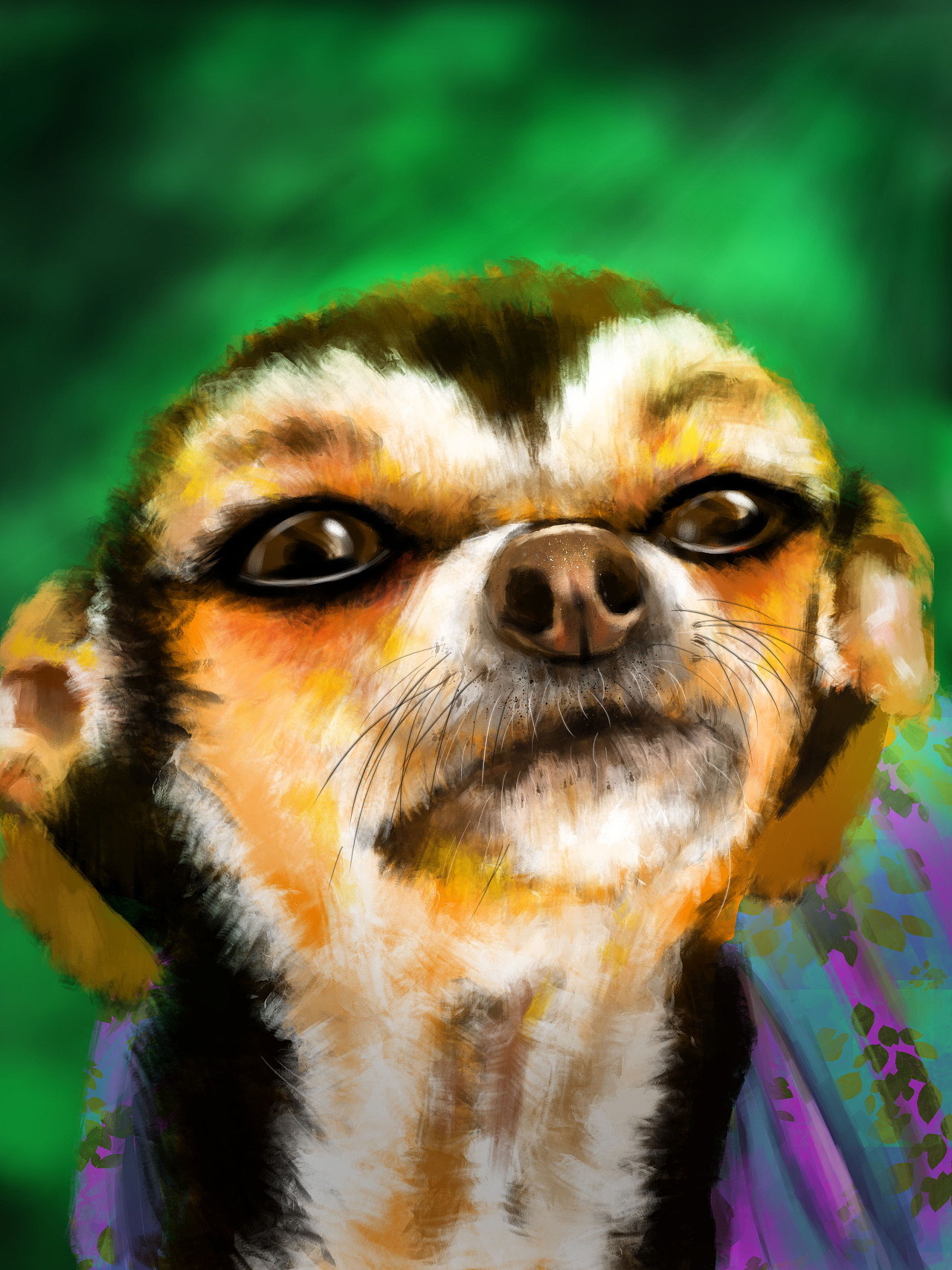 ps厚涂插画狗狗