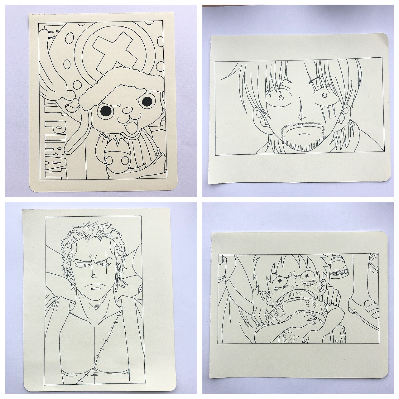 五月份完成海贼王100幅线稿图